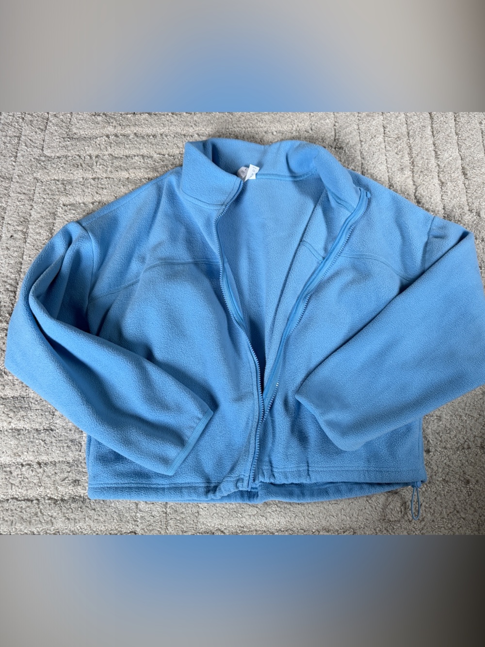 Light Blue Women’s Zip-Up Fleece Sweater